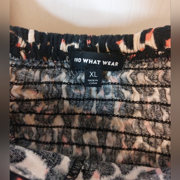 Who What Wear Square Neck Puff Sleeves Ruffle Dress Size XL Date Office Boho - Picture 10 of 12